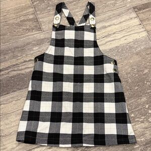 Max Studio Black and White Plaid Kids Casual Dress
